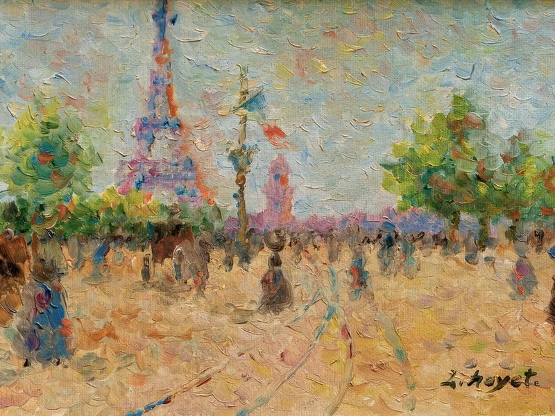 1864-Louis Hayet - Parigi, la Torre Eiffel